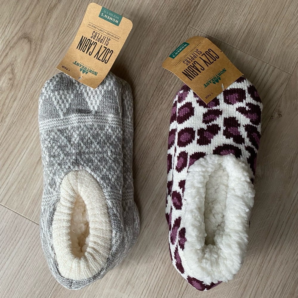 ❤️ NWT Northeast Outfitters Cozy Cabin Slippers - 2 Pack